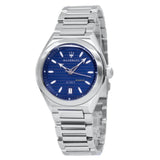 Maserati Triconic Quartz Blue Dial Silver Steel Strap Watch For Men - R8853139002