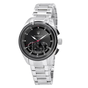 Buy Shop Maserati Traguardo Analog Black Dial Stainless Steel Watch For Men - R8873612015 USA Online