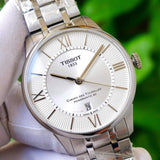 Buy Shop Tissot Chemin Des Tourelles Powermatic 80 Silver Dial Silver Steel Strap Watch For Men - T099.407.11.038.00 USA Online