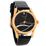 Buy Shop Tissot T Wave Black Dial Black Leather Strap Watch For Women - T112.210.36.051.00 USA Online