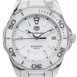 Buy Shop Tag Heuer Aquaracer Quartz White Dial Two Tone Steel Strap Watch Women - WAY131B.BA0914 USA Online