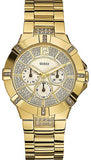 Buy Shop Guess Vista Diamonds Gold Dial Gold Steel Strap Watch for Women - W13573L1 USA Online