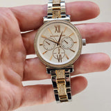 Buy Shop Michael Kors Sofie Chronograph White Dial Two Tone Steel Strap Watch For Women - MK4353 USA Online