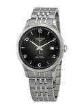 Longines Record Black Dial Automatic Stainless Steel 40mm Watch for Men - L2.821.4.56.6