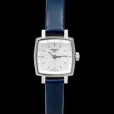 Buy Shop Tissot Lovely Square Silver Dial Blue Leather Strap Watch For Women - T058.109.16.031.00 USA Online