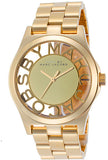 Buy Shop Marc Jacobs Henry Transparent Gold Dial Gold Steel Strap Watch for Women - MBM3206 USA Online