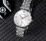 Buy Shop Emporio Armani Classic Silver Dial Silver Steel Strap Watch For Men - AR1819 USA Online