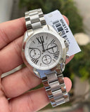 Buy Shop Michael Kors Bradshaw Chronograph Silver Dial Silver Steel Strap Watch for Women - MK6174 USA Online