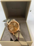 Buy Shop Burberry The City Rose Gold Dial Brown Leather Strap Watch for Women - BU9040 USA Online