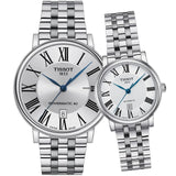 Tissot T Classic Carson Premium Automatic Lady Silver Dial Silver Steel Strap Watch for Women - T122.207.11.033.00