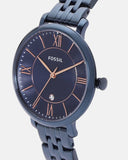 Buy Shop Fossil Jacqueline Blue Dial Blue Steel Strap Watch for Women - ES4094 USA Online