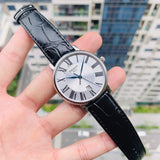 Buy Shop Tissot Carson Premium Silver Dial Black Leather Strap Watch For Men - T122.410.16.033.00 USA Online