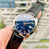 Buy Shop Tissot Gentleman Powermatic 80 Silicium Blue Dial Black Leather Strap Watch For Men - T127.407.16.041.01 USA Online