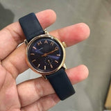 Buy Shop Marc Jacobs Baker Navy Blue Dial Blue Leather Strap Watch for Women - MBM1331 USA Online