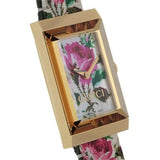 Buy Shop Gucci G-Frame Floral Mother of Pearl Dial White Leather Strap Watch For Women - YA147406 USA Online