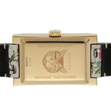 Buy Shop Gucci G-Frame Floral Mother of Pearl Dial White Leather Strap Watch For Women - YA147406 USA Online