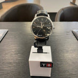 Buy Shop Tissot T Classic Tradition Black Dial Black Leather Strap Watch For Men - T063.610.16.057.00 USA Online