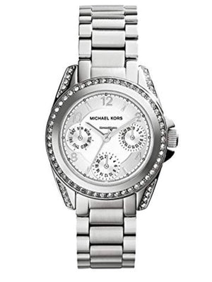Buy Shop Michael Kors Brinkley Silver Dial with Diamonds Silver Steel Strap Watch for Women - MK5083 USA Online