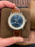 Buy Shop Breitling Navitimer 1 Automatic 41mm Blue Dial Brown Leather Strap Mens Watch - A17326211C1P1 USA Online