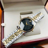 Buy Shop Movado Museum Classic Black Dial Two Tone Steel Strap Watch For Men - 606899 USA Online
