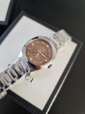 Buy Shop Gucci Vintage Diamonds Brown Dial Silver Steel Strap Watch For Men - YA142409 USA Online
