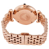 Buy Shop Emporio Armani Gianni T-Bar Black Dial Rose Gold Strap Watch For Women - AR11145 USA Online