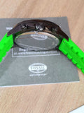 Buy Shop Fossil Bannon Chronograph Grey Dial Green Silicone Strap Watch for Men - BQ2501 USA Online