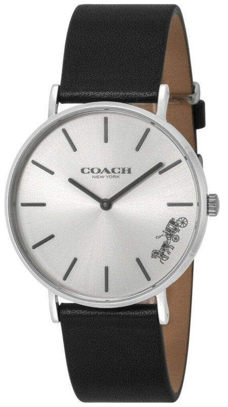 Buy Shop Coach Perry White Dial Black Leather Strap Watch for Women - 14503115 USA Online