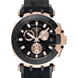 Tissot T Race Chronograph Black Dial Black Silicon Strap Watch For Men - T115.417.37.051.00