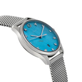 Buy Shop Gucci G-Timeless Turquiose Mother of Pearl Dial Silver Mesh Bracelet Watch For Women - YA1264039 USA Online