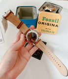 Buy Shop Fossil Neutra Chronograph Green Dial Brown Leather Strap Watch for Men - FS5735 USA Online