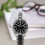 Buy Shop Tag Heuer Aquaracer Quartz Black Dial Two Tone Steel Strap Watch for Men - WAY131A.BA0913 USA Online