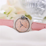 Buy Shop Cartier Ballon Blue De Cartier Pink Dial Pink Leather Strap Watch for Women - WSBB0031 USA Online