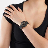 Buy Shop Michael Kors Runway Black Dial Black Silicone Strap Watch for Women - MK5191 USA Online