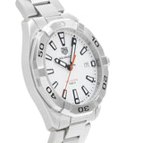 Buy Shop Tag Heuer Aquaracer Quartz White Dial Silver Steel Strap Watch for Men - WBD1111.BA0928 USA Online