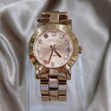 Buy Shop Marc Jacobs Amy Rose Gold Dial Rose Gold Steel Strap Watch for Women - MBM3219 USA Online