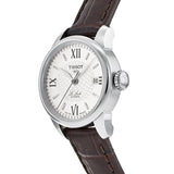 Buy Shop Tissot Le Locle Automatic Lady Silver Dial Brown Leather Strap Watch For Women - T41.1.113.77 USA Online