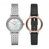 Buy Shop Emporio Armani Interchangeable Analog Mother of Pearl Dial Silver Steel Strap Watch For Women - AR80020 USA Online