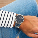 Buy Shop Emporio Armani Renato Blue Dial Silver Steel Strap Watch For Men - AR11137 USA Online