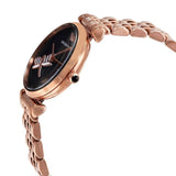 Buy Shop Emporio Armani Gianni T Bar Black Dial Rose Gold Steel Strap Watch For Women - AR11206 USA Online