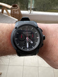 Buy Shop Burberry The Endurance Chronograph Black Dial Black Rubber Strap Watch For Men - BU9802 USA Online