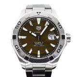 Buy Shop Tag Heuer Aquaracer Calibre 5 Automatic Sunray Brown Dial Silver Steel Strap Watch for Men - WAY2018.BA0927 USA Online