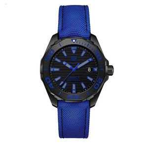 Buy Shop Tag Heuer Aquaracer Calibre 5 Automatic Titanium Blue Dial Blue Nylon Strap Watch for Gents - WAY208B.FC6382 USA Online