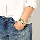 Buy Shop Marc Jacobs Amy Dexter Gold Dial Gold Steel Strap Watch for Women - MBM3215 USA Online