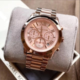 Buy Shop Michael Kors Cooper Rose Gold Rose Gold Steel Strap Watch for Women - MK6275 USA Online