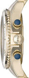 Buy Shop Marc Jacobs Rock Metal Chronograph Gold Dial Gold Steel Strap Watch for Men - MBM3158 USA Online