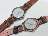 Buy Shop Coach Delancey White Dial Floral Brown Leather Strap Watch for Women - 14502761 USA Online