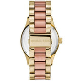 Buy Shop Michael Kors Layton Rose Gold Dial Gold Stainless Steel Strap Watch for Women - MK6476 USA Online
