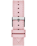 Buy Shop Guess Dahlia Analog Silver Dial Pink Leather Strap Watch for Women - GW0529L1 USA Online