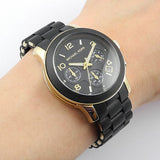 Buy Shop Michael Kors Runway Black Dial Black Silicone Strap Watch for Women - MK5191 USA Online